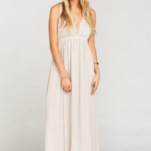 Ava Maxi dress- show me the ring crisp